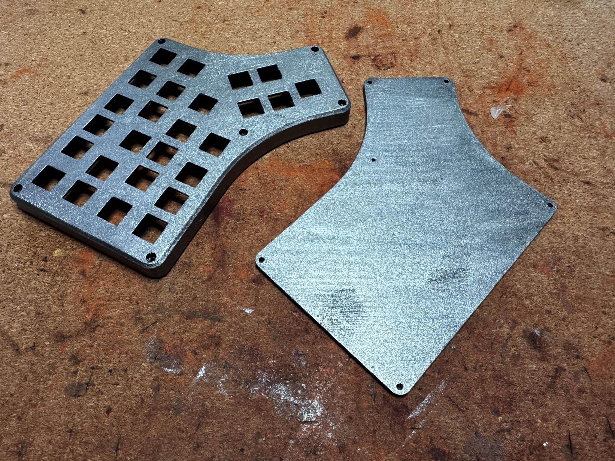 Base coat with light burning applied