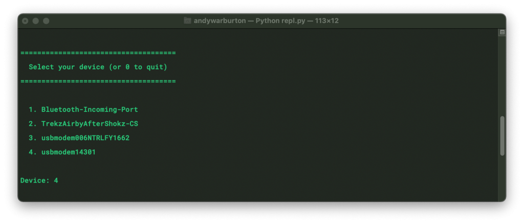 Python script to make connecting to the Circuit Python REPL quick and ...